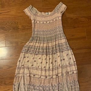 Over the shoulder maxi dress